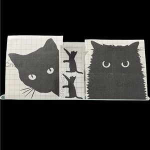 Black Cat Vinyl Decal Set